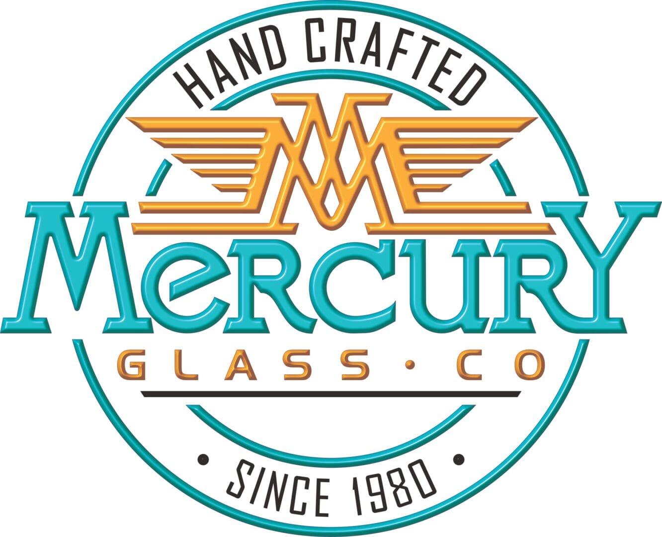 Mercury Glass Co. logo, hand-crafted since 1980.